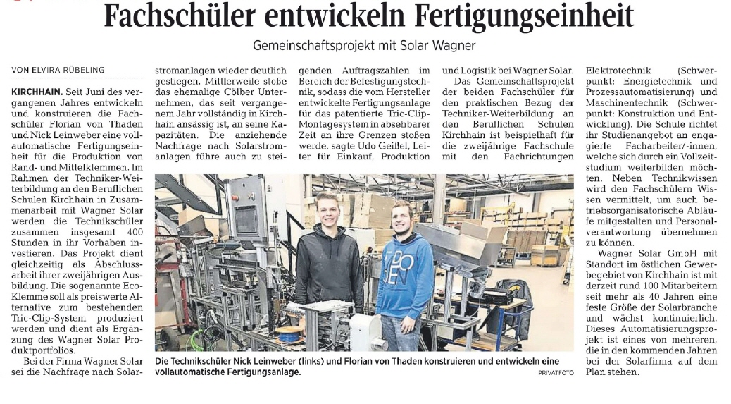 Artikel aus der Oberhessischen Presse (15.02.2022)